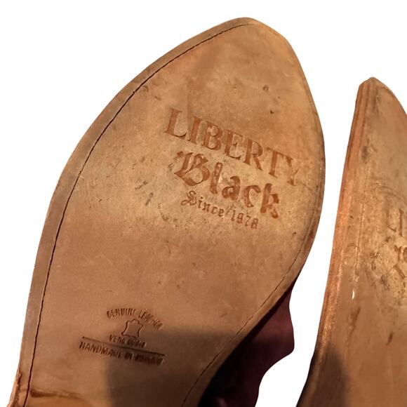 LIBERTY Black Burgundy Fringe Ankle Boots - Picture 6 of 9